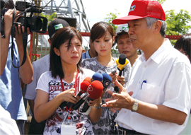 北區工程處許處長接受媒體採訪