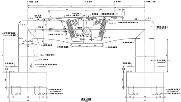圖3 雙柱門架鉸接式橋墩