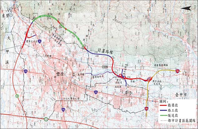 圖1 計畫路線平面示意