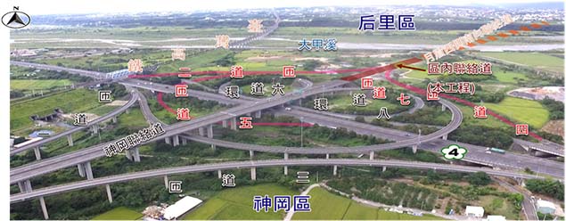 神岡交流道位置示意圖