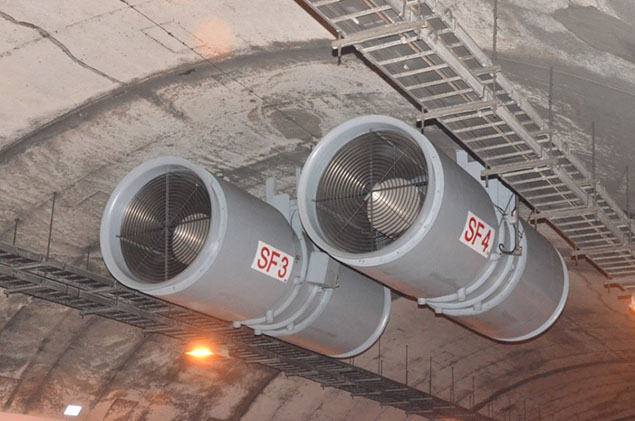 圖一:基隆隧道南下更新風機