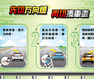 先切方向燈再切換車道