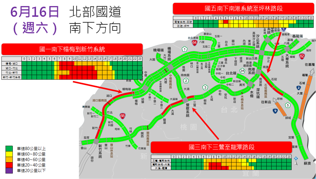 107年6月16日北部國道南下方向