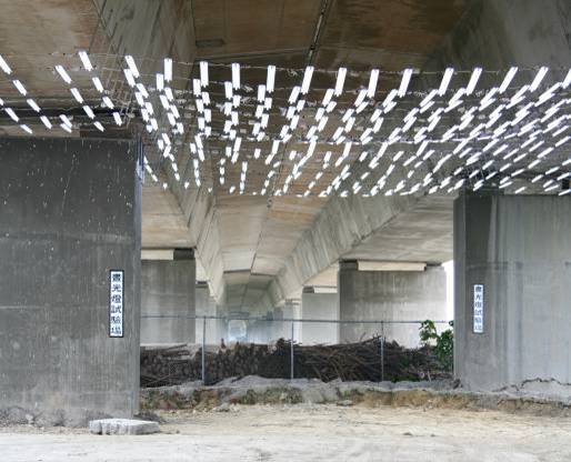 國道三號林內段橋下導引晝光燈試驗