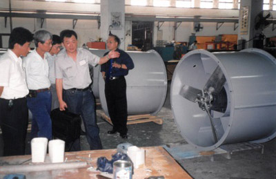 蘭潭隧道軸流式風機廠驗測試、進場及安裝施工共3張