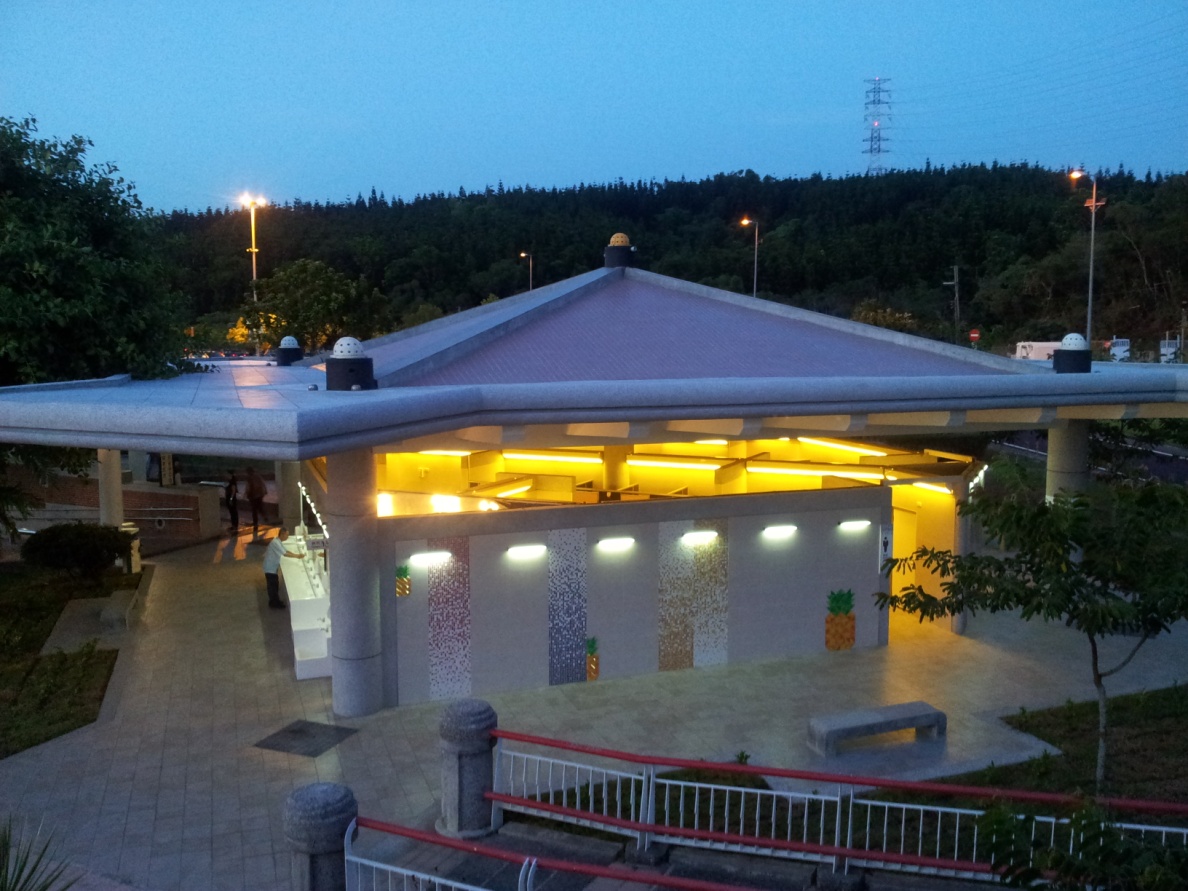 關廟服務區美麗的夜景照