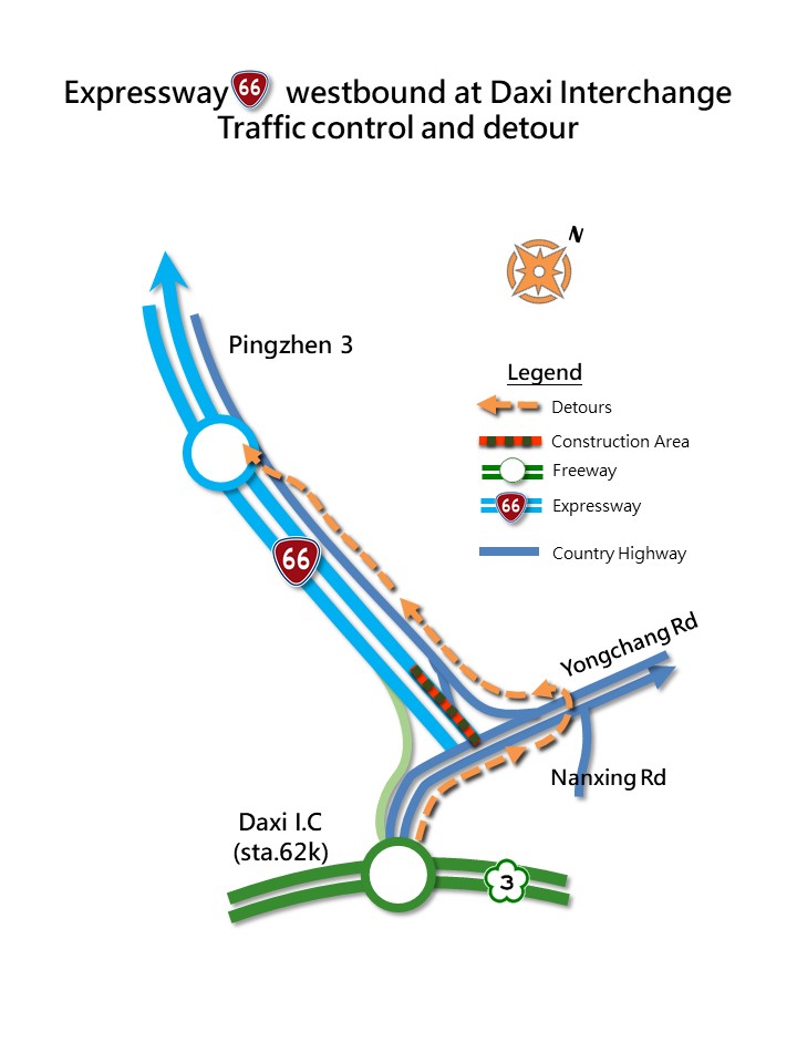 Local road, Yongchang Road(112甲), westbound ramp up to viaduct 台66 at Daxi End