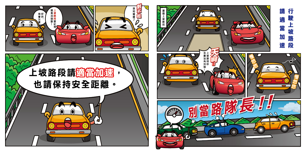 上坡路段適當加速